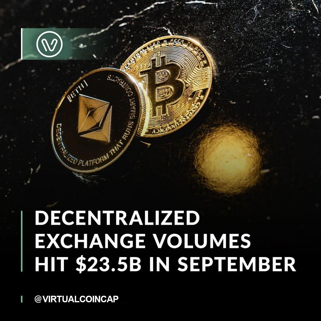 Data for September shows that decentralized exchanges saw more than $23 billion in trade volume for the month.