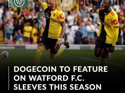 Dogecoin (DOGE) will serve as the shirt sleeve sponsor for Premier League football team Watford F.C. during the 2021/22 season.⁠