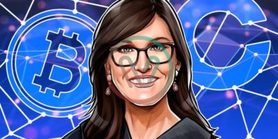 Cathie Wood is taking profits from ARK Invest’s Coinbase holdings by selling a small portion of its stash.