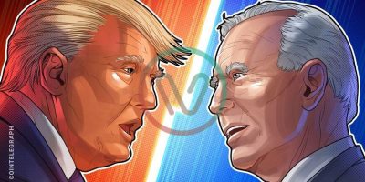 Joe Biden and Donald Trump didn’t discuss crypto in their first head-to-head debate even as the industry raised a multibillion-dollar war chest to influence the elections.